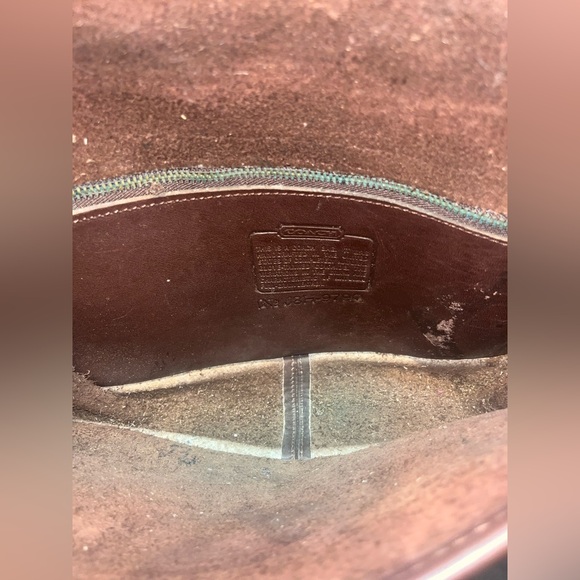 Vintage COACH #9790 City Bag Mahogany Brown Leather Crossbody Shoulder Purse - Picture 9 of 11